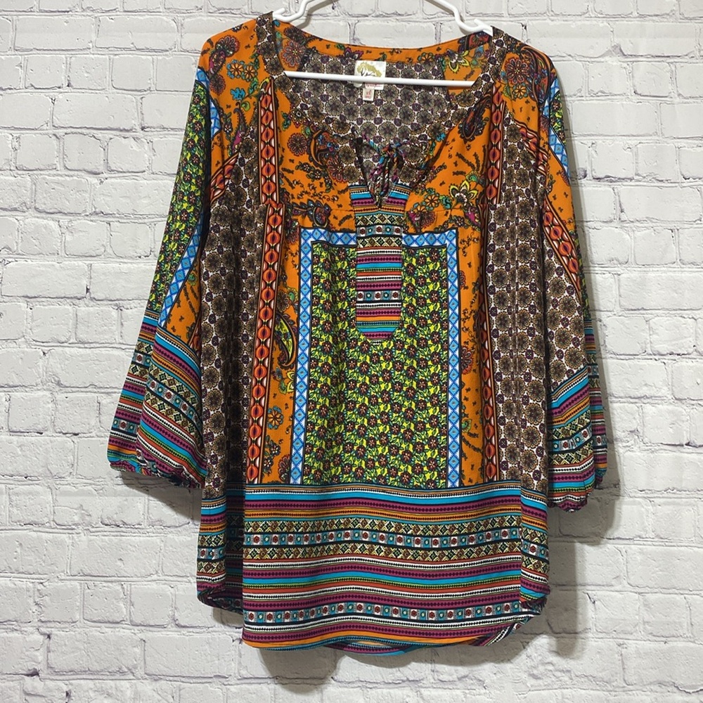 Fig & flower anthropology top XL